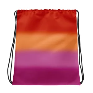 Lesbian Blurred Flag Drawstring Bag