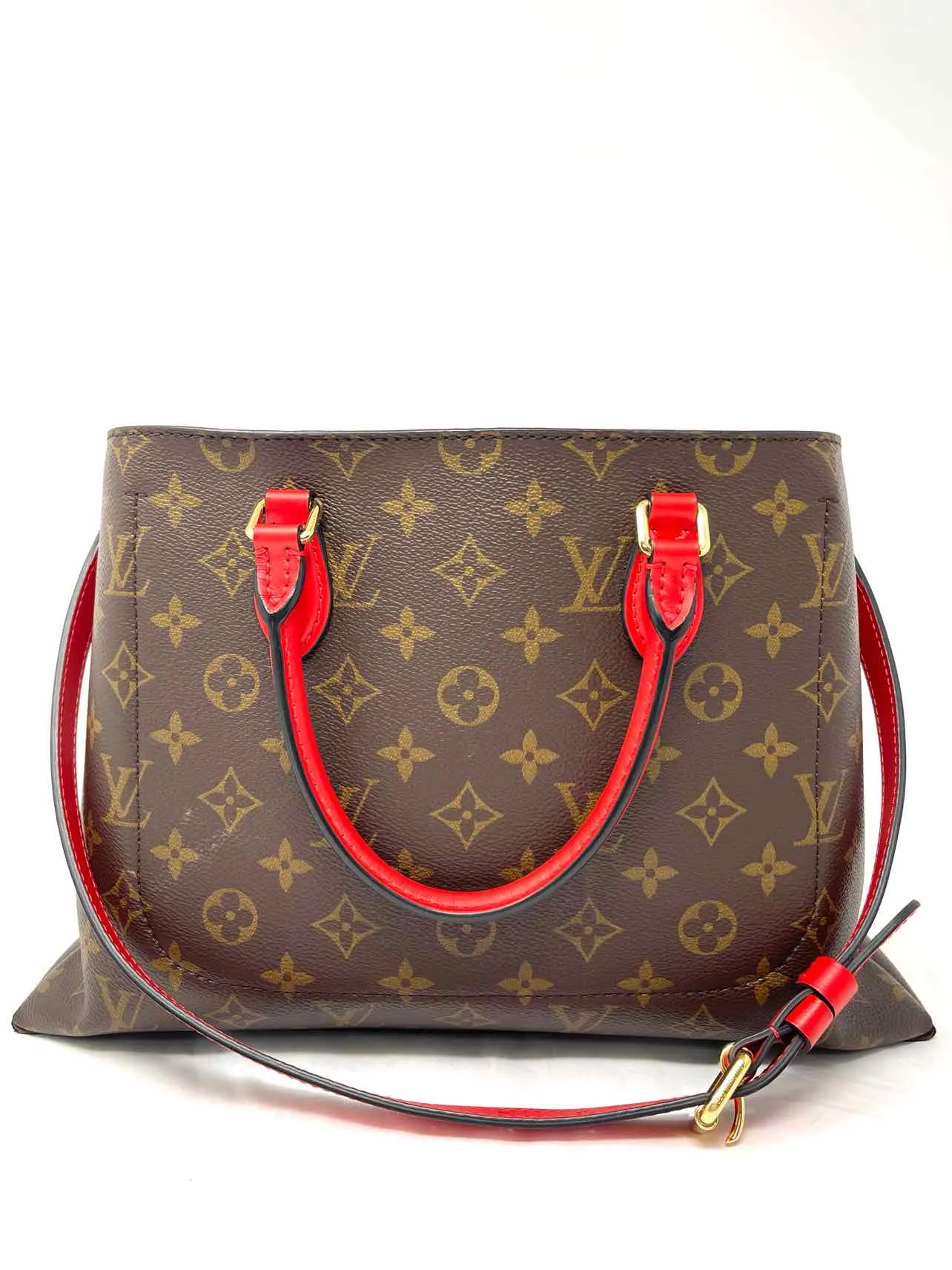 Louis Vuitton Brown/Red Monogrammed W/ BOX!!! Designer Tote