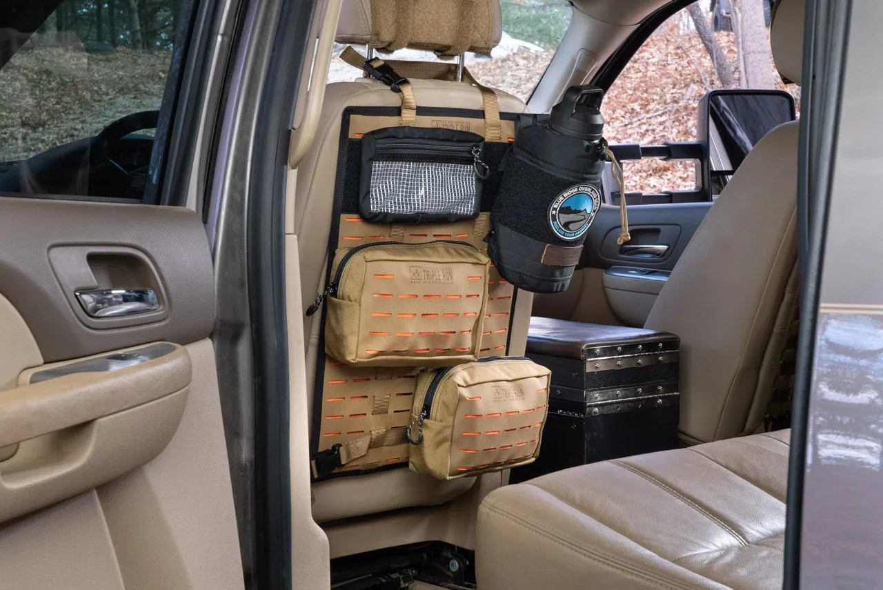 MOLLE Seat Back Panel - 14" x 20" Coyote/Orange | Triple Run