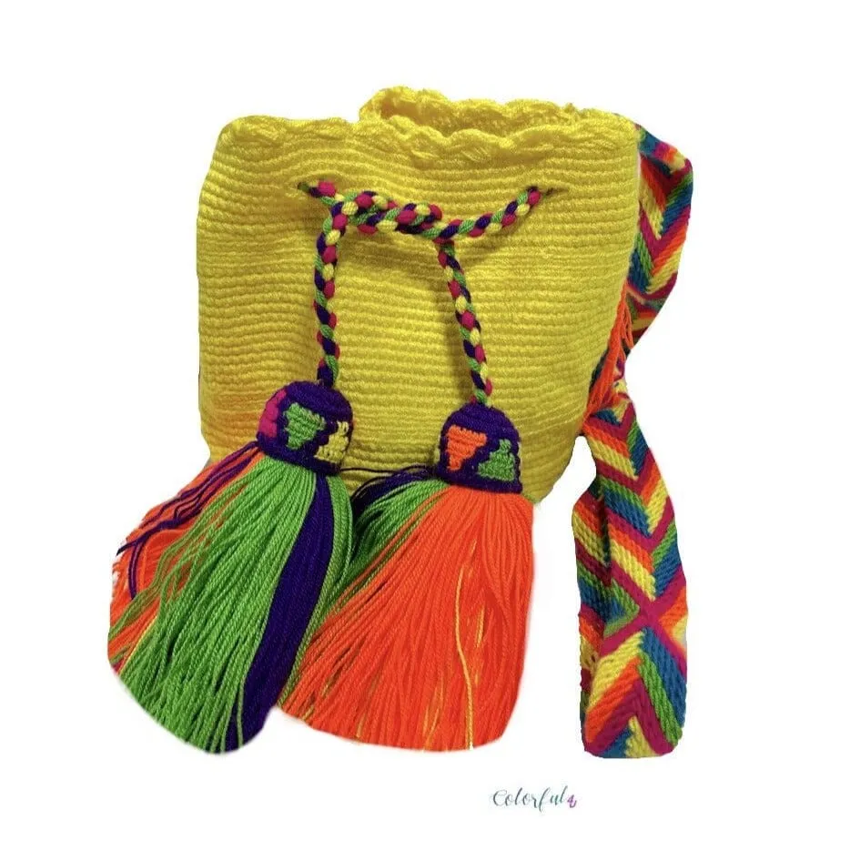 Neon Crochet Bags | Mini /Small Solid Neon Colors