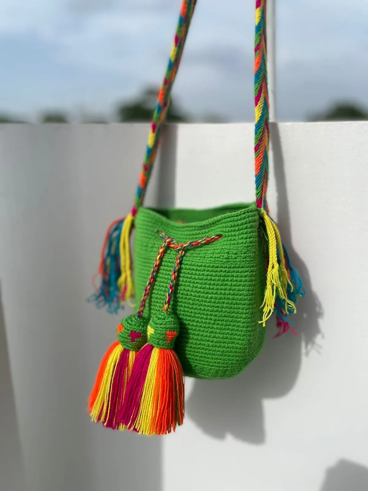 Neon Crochet Bags | Mini /Small Solid Neon Colors