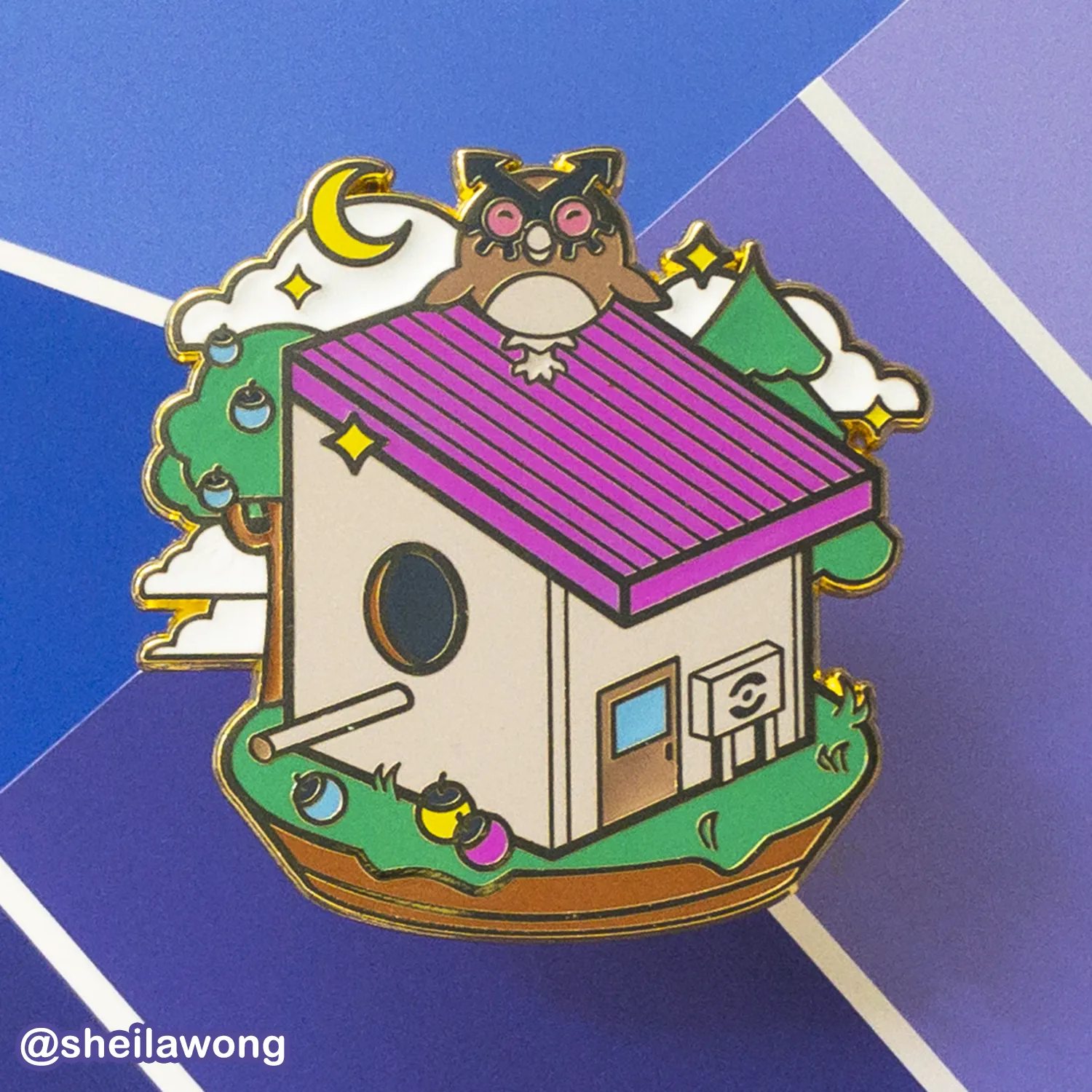 Poké Birbhouses: Hoothoot Enamel Pin