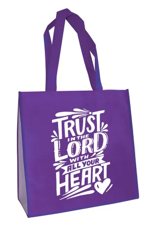 Purple Eco Tote Bag - Trust in the Lord