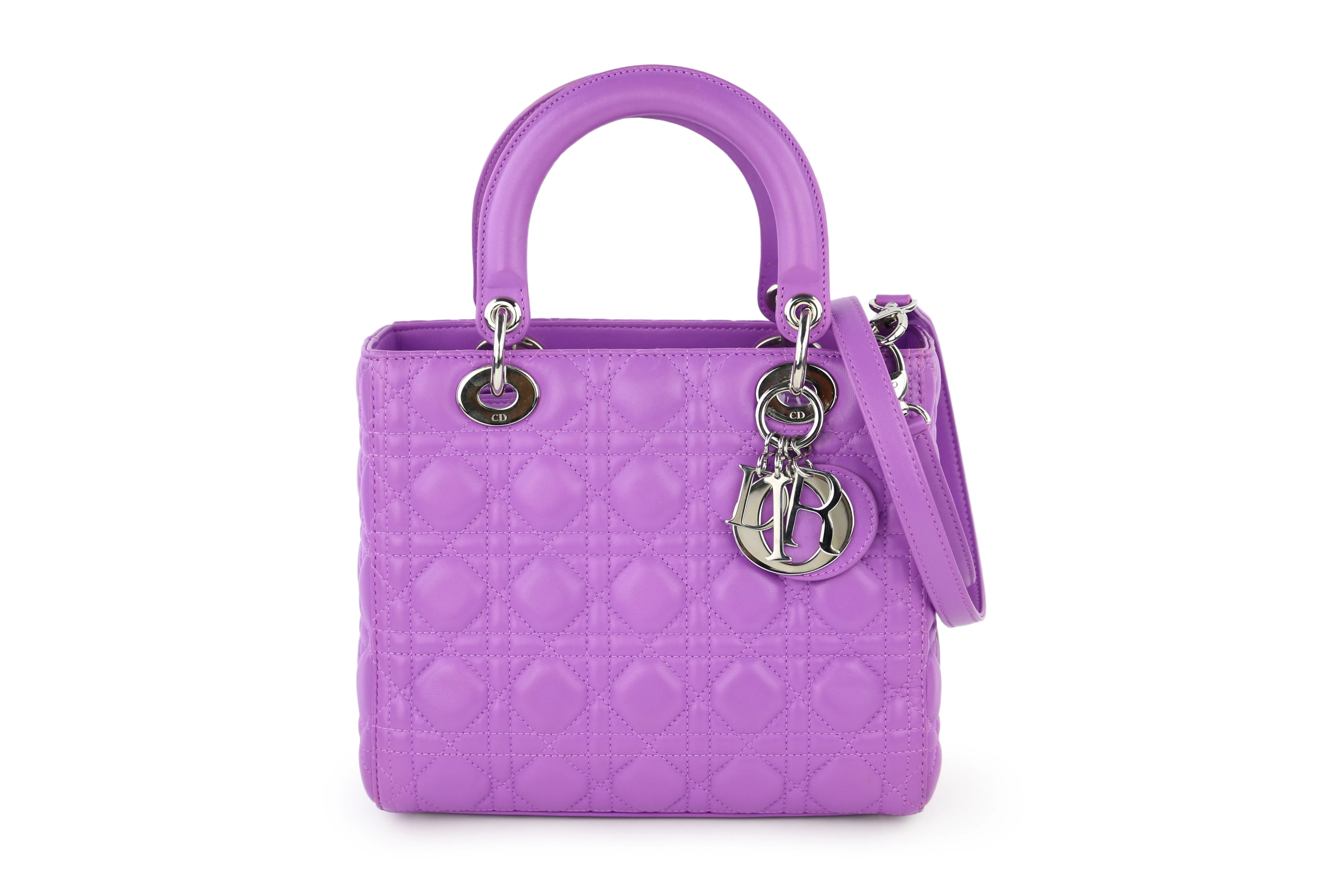 Purple Lambskin Medium Lady Dior