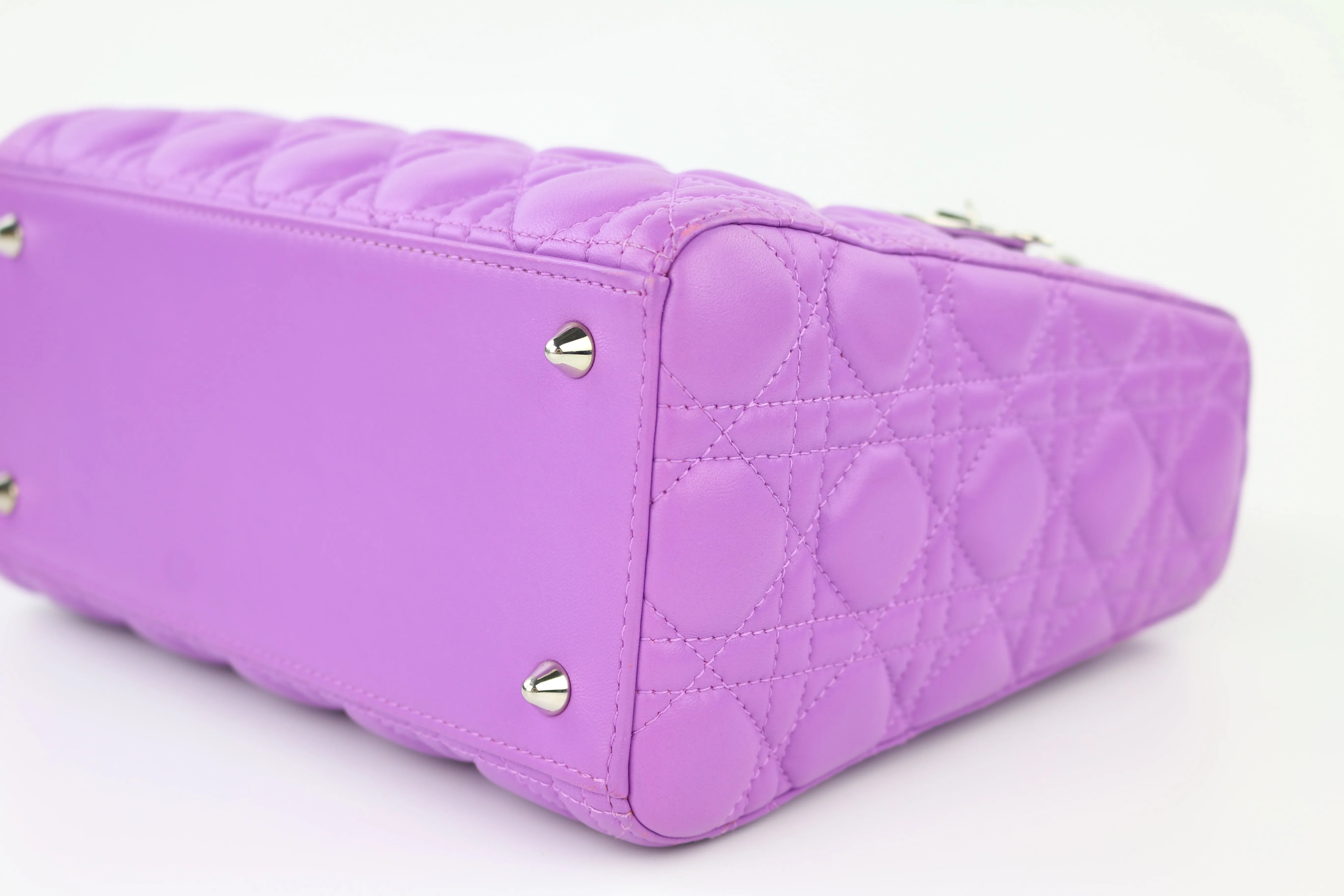 Purple Lambskin Medium Lady Dior