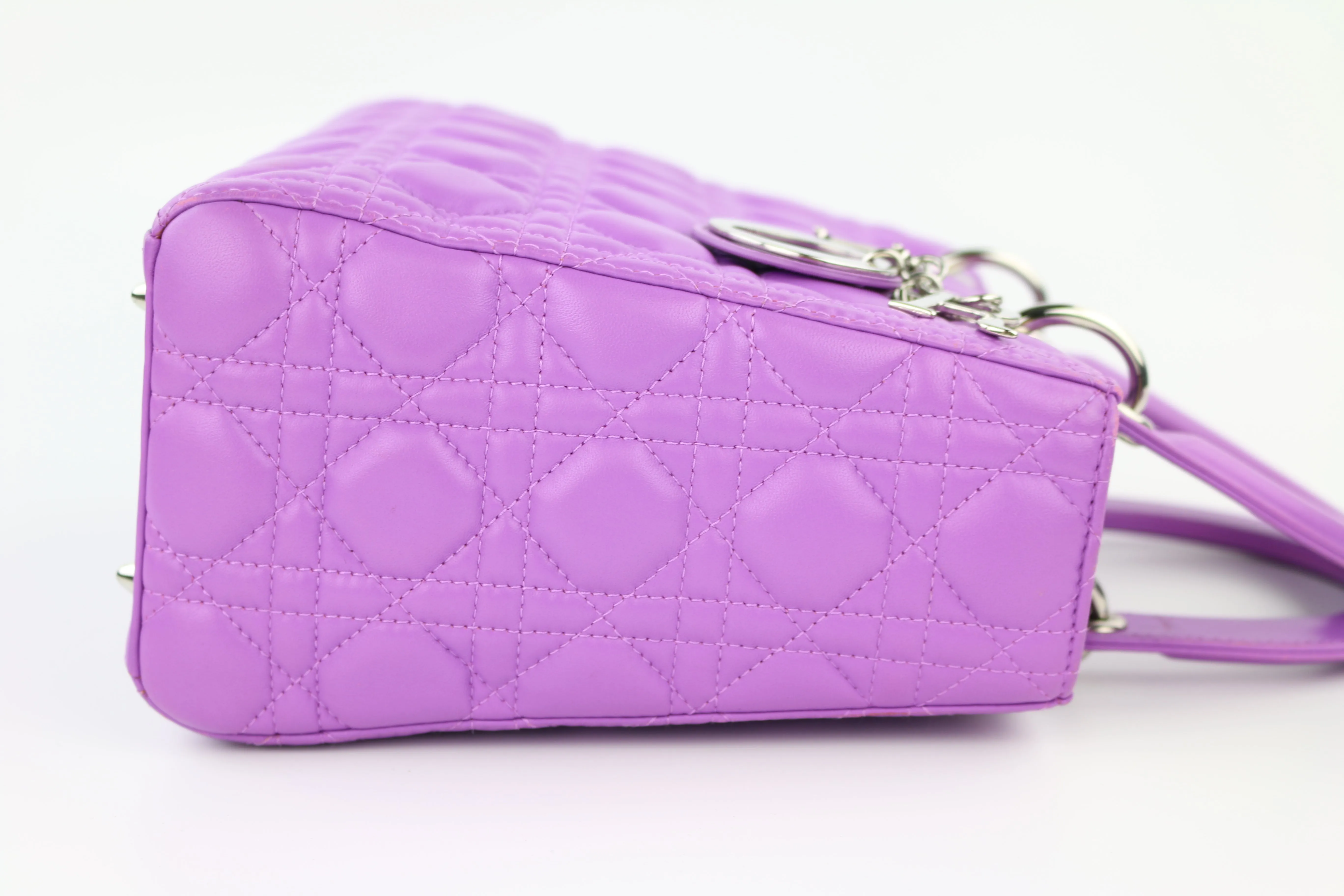 Purple Lambskin Medium Lady Dior