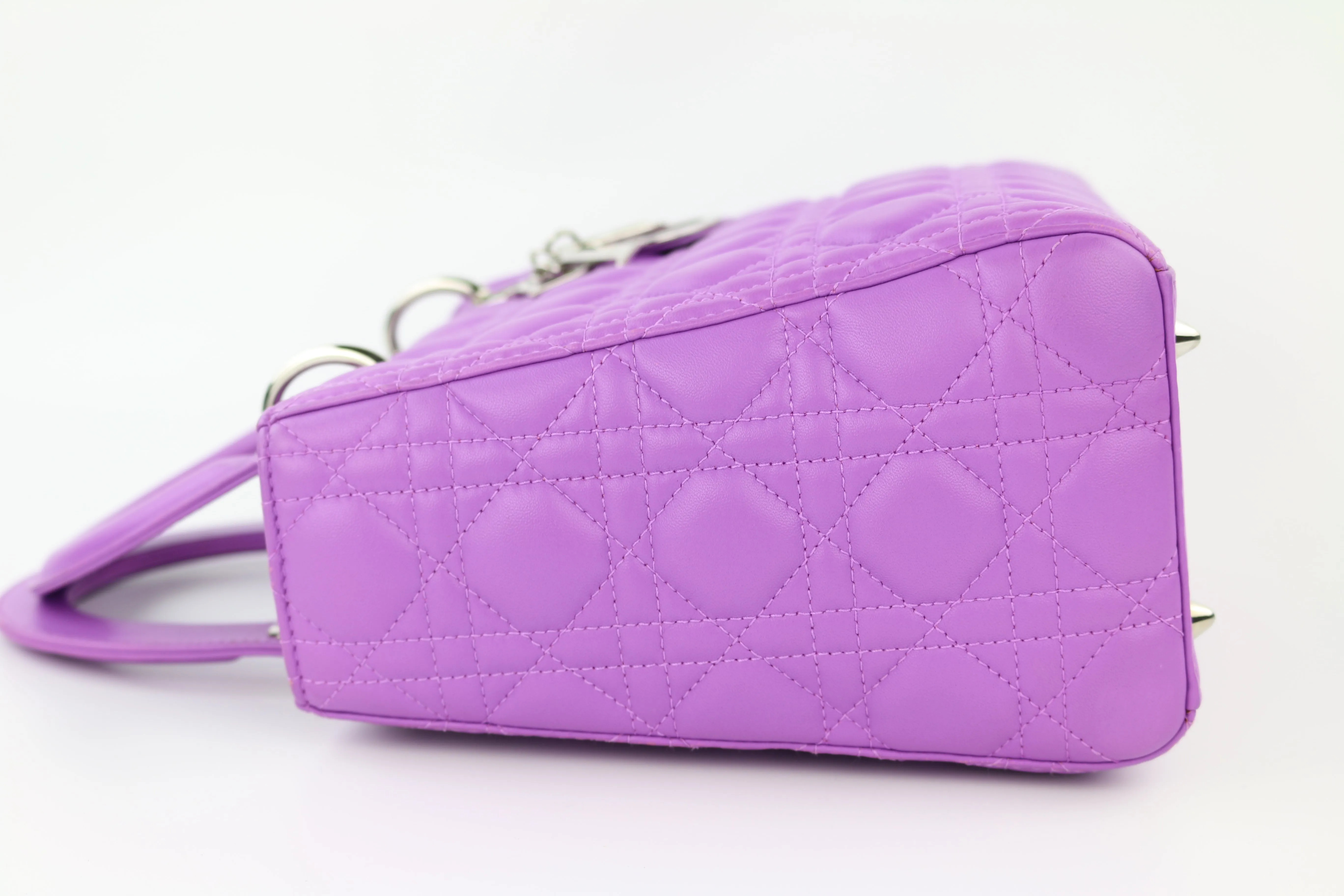 Purple Lambskin Medium Lady Dior