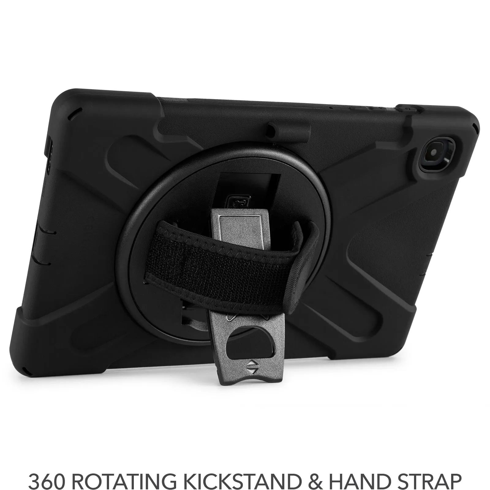 Rapture Rugged - Galaxy Tab S6 Lite 10.4" P610/ P613 w/ Kickstand & Hand Strap Black Tablet Cases