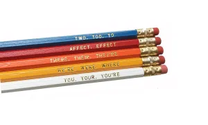 Set of 5 Colorful Assorted Grammar Pencils