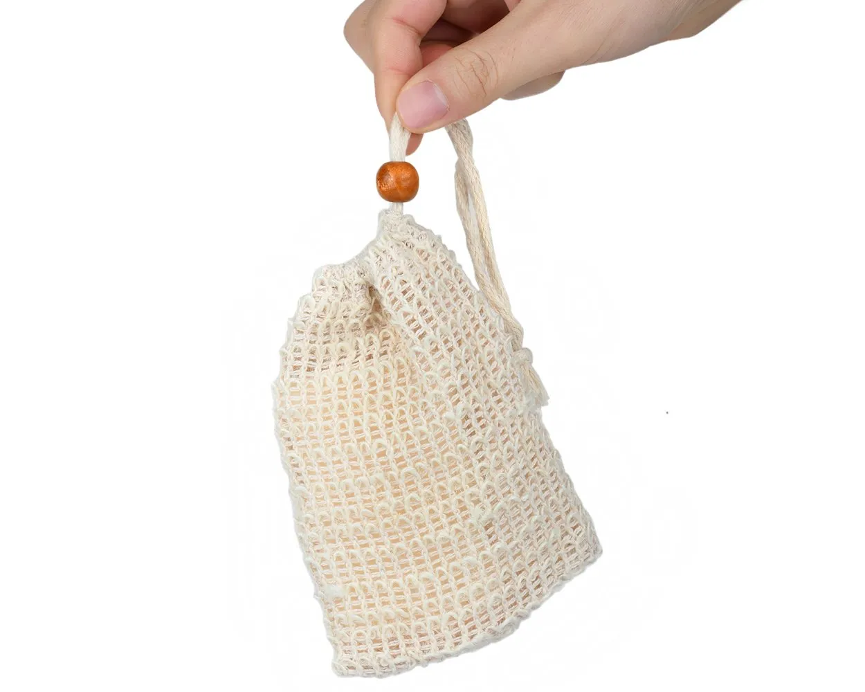 Soap Bag 10 Pieces Natural Sisal Soap Saver Bags with Drawstring