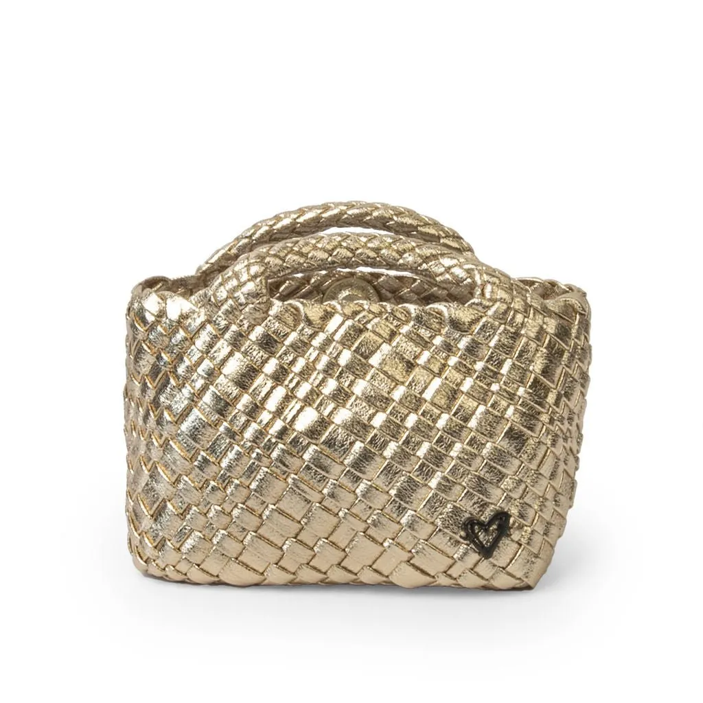 Tiny Mini Woven Tote - Gold (Restocks early Sept)