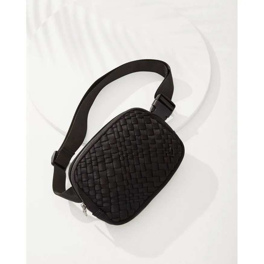 Vaughan Woven Belt/Crossbody Bag  - Black