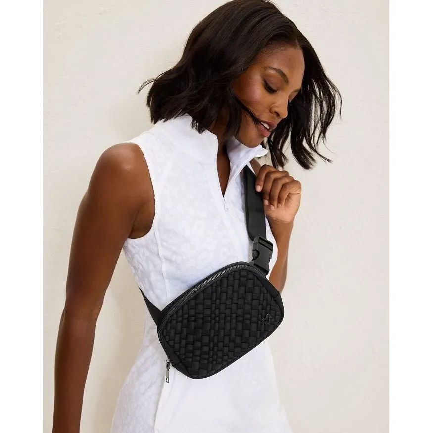 Vaughan Woven Belt/Crossbody Bag  - Black